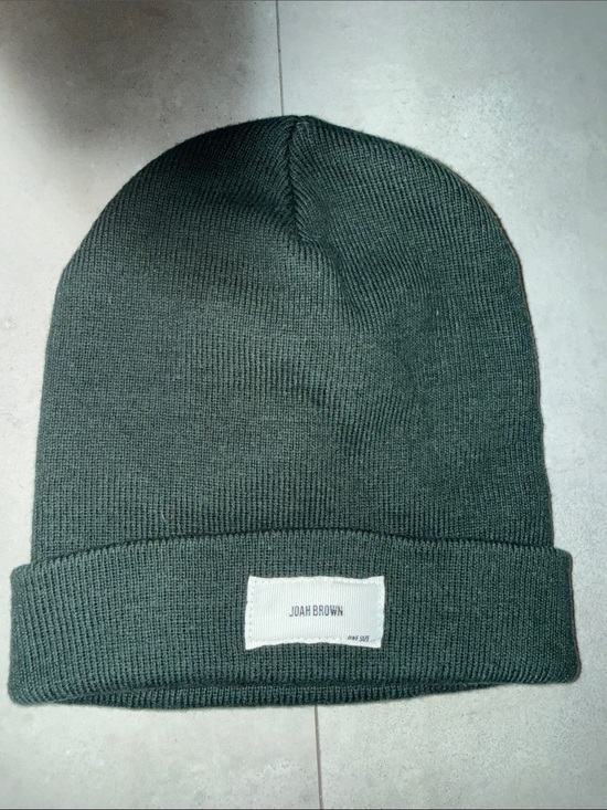Joah Brown Accessories - Joah Brown Men's Forest Green Ribbed Cuffed Beanie